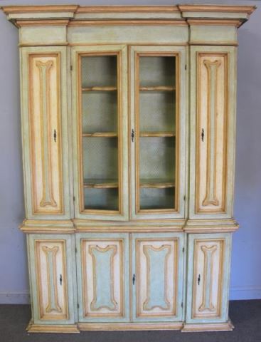 Appraisal: Part Italian Style Paint Decorated Cabinet From a Scarsdale NY