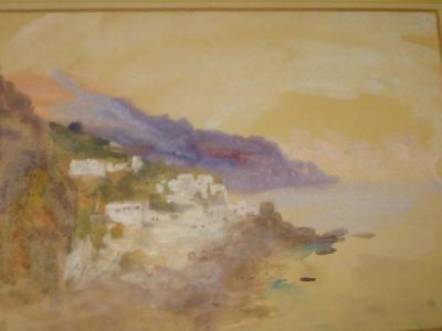 Appraisal: ATTRIBUTED TO HERCULES BRABAZON BRABAZON Mediterranean Coastal Scene unsigned x