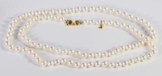 Appraisal: strand Mikimoto Pearls strand Mikimoto Pearls x mm pinkish-white color