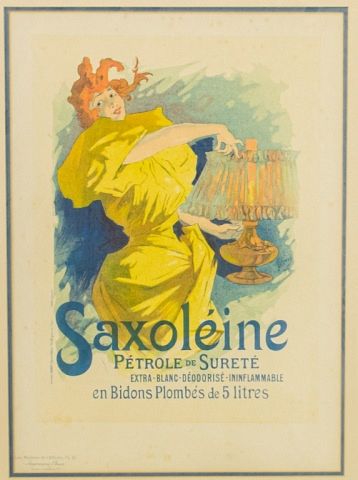 Appraisal: Jules Cheret Lithograph Saxoleine Advertisement Jules Cheret French - Advertising