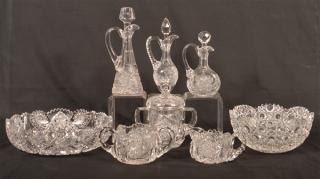 Appraisal: Various Pieces of American Brilliant Cut Glass Tallest measures -