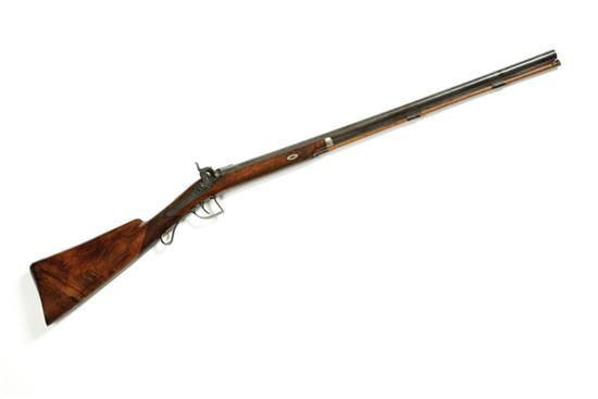 Appraisal: PERCUSSION SINGLE-BARREL SHOTGUN English th century Marked for John Wiggan