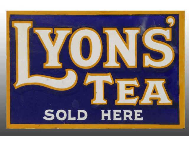 Appraisal: Lyons Tea Flange Sign Description Very heavy Circa to Beautiful