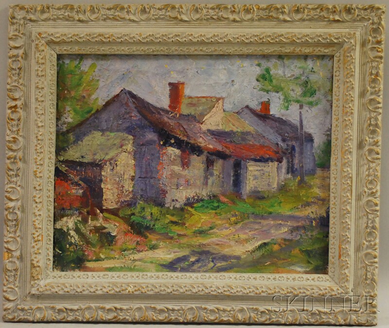 Appraisal: Attributed to Elmira Kempton American - Cabins in Summer Unsigned