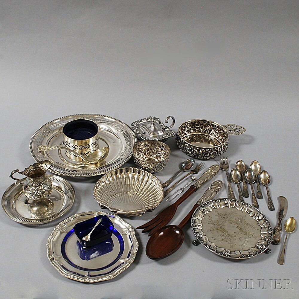 Appraisal: Group of Assorted Mostly Sterling Silver Tableware including a Reed