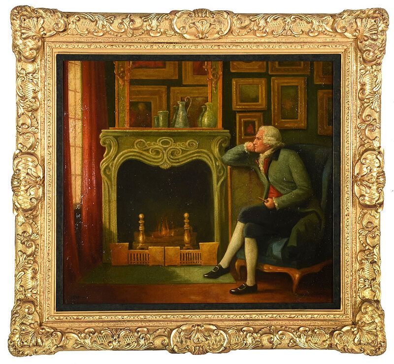 Appraisal: French School Painting th st century Man in His Study