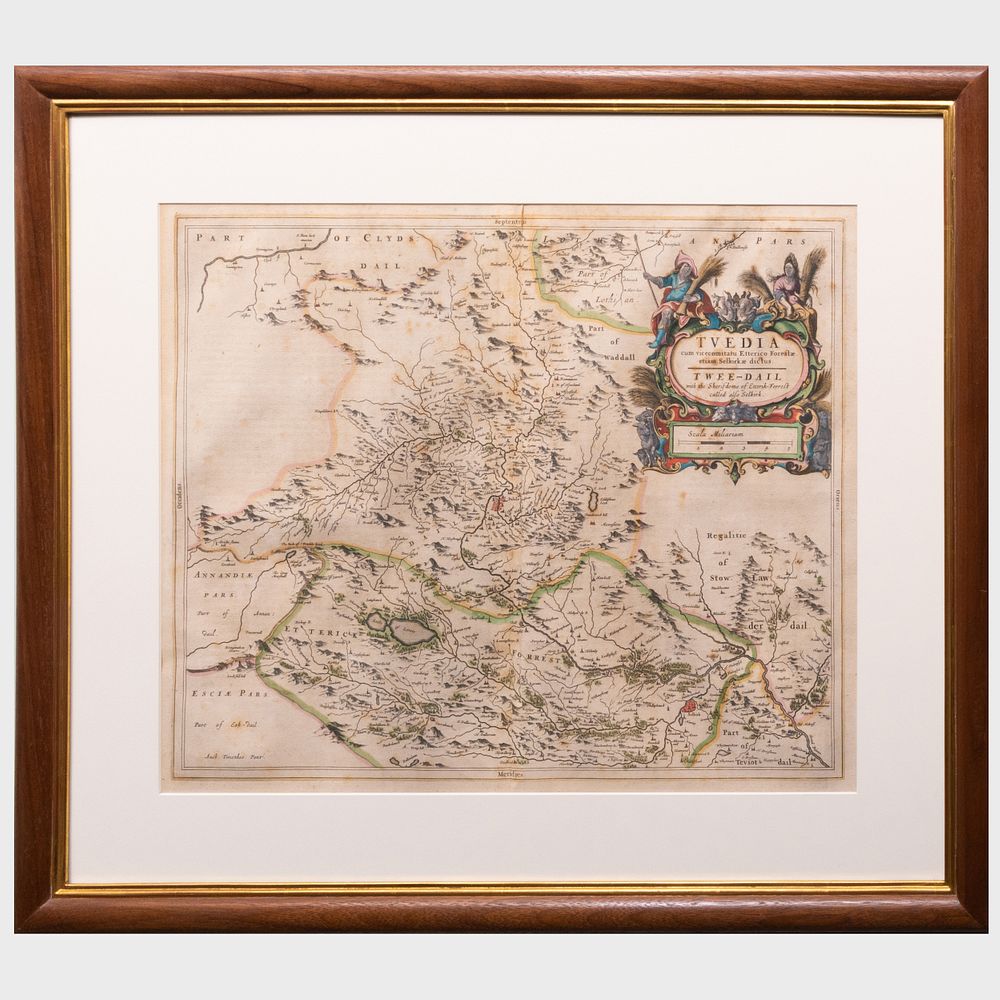 Appraisal: Joan Blaeu - Teviotia Vulgo Tivedale Teviotdale Scotland Engraved map