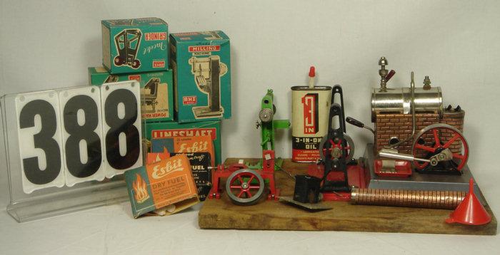 Appraisal: Wilesco RHI motor parts lot parts for restore some original