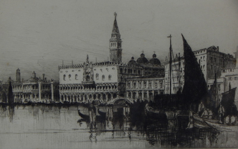 Appraisal: Andrew Fairbairn Affleck - Grand Canal Venice dry point etching