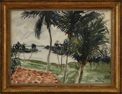 Appraisal: PAUL MAZE - FLORIDA COAST Watercolor on paper x in