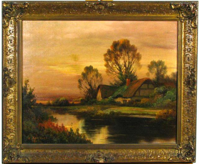 Appraisal: After Augustus Spencer UK - x Oil on Canvas Signed