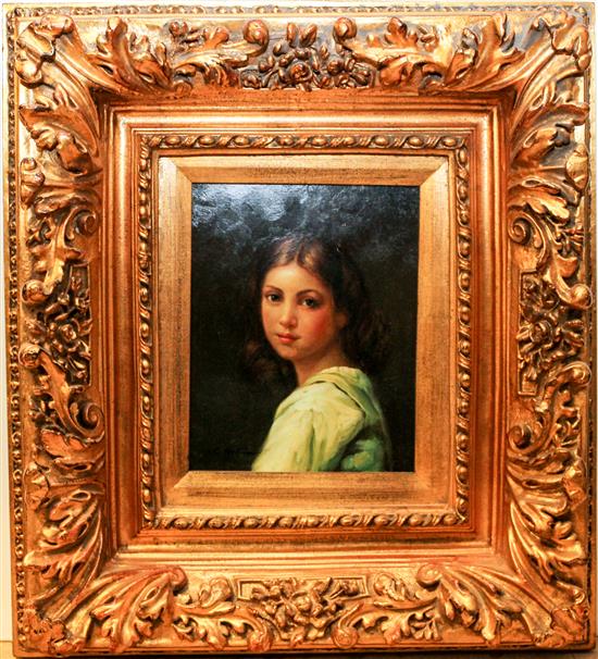 Appraisal: Sale Lot Artist Unknown th century Portrait of a Girl