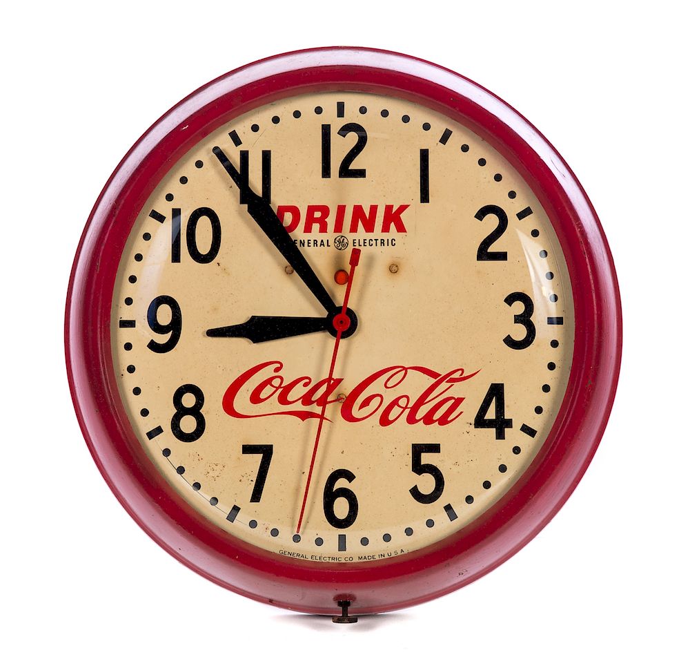 Appraisal: Bakelite G E Drink Coca Cola Clock Good condition with