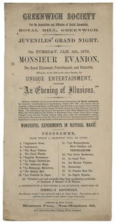 Appraisal: Evanion Henry Henry Evans Monsieur Evanion The Royal Illusionist Ventriloquist