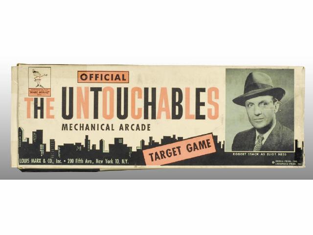 Appraisal: Untouchables Target Game with Original Box Description s Wind-up Arcade