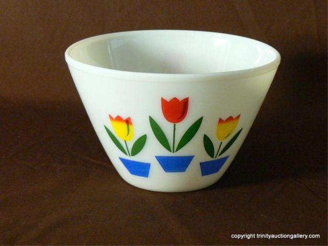 Appraisal: FireKing USA Tulip Mixing Bowl - Vintage - Very good