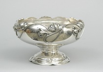 Appraisal: A Silver Plated Art Nouveau Centerpiece A silver plated Art