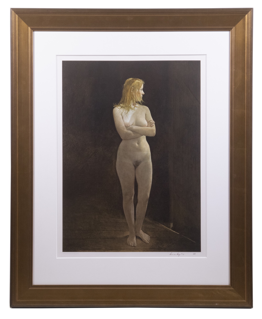 Appraisal: ANDREW WYETH PA ME - The Virgin collotype ink signed