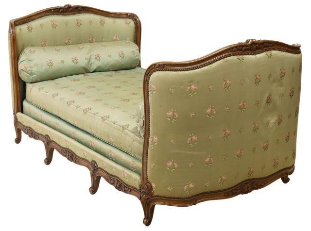 Appraisal: French Louis XV style walnut day bed late th c