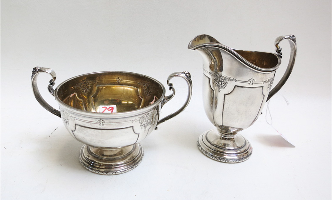 Appraisal: TOWLE STERLING SILVER CREAM PITCHER AND SUGAR BOWL SET in