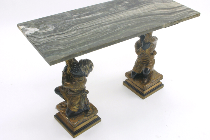 Appraisal: MARBLE TOP BLACKAMOOR PIER TABLE Venetian th century with later