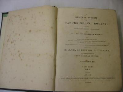 Appraisal: GEORGE DON A General System of Gardening and Botany in