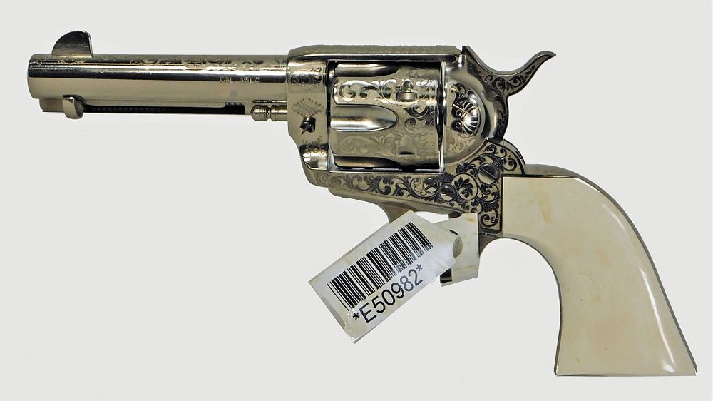 Appraisal: Pietta Engraved Outlaw Gang Revolver Italy long Colt serial number