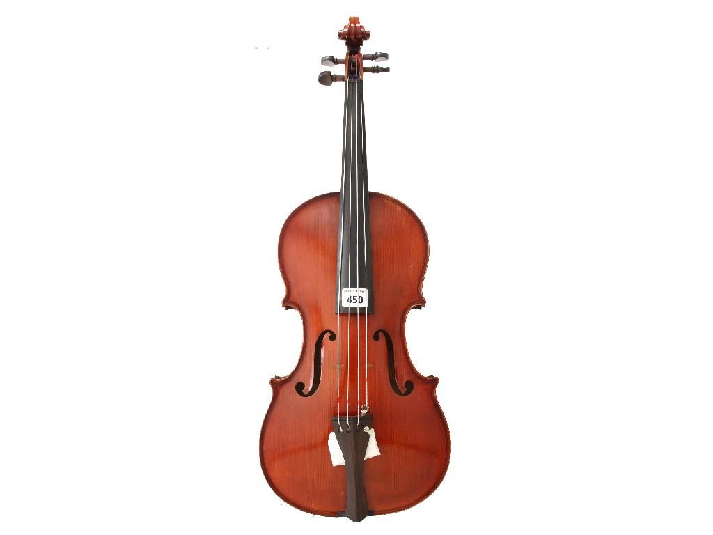 Appraisal: Contemporary viola labelled Rene Cune Mirecourt cm