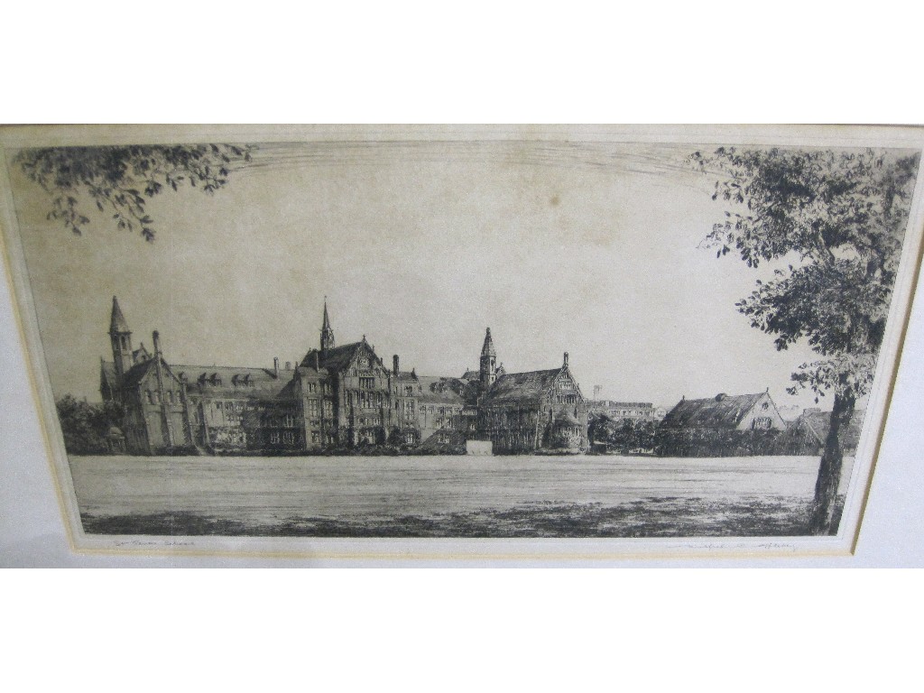 Appraisal: WILFRED CRAWFORD APPLEBY etching 'St Paul's School' signed and entitled