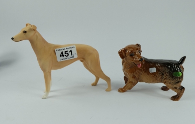 Appraisal: Beswick matt Greyhound Jovial Roger and Norfolk Terrier