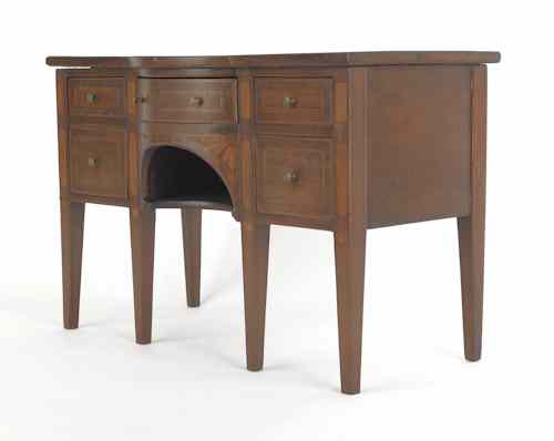 Appraisal: Miniature Hepplewhite mahogany sideboard early th c with extensive inlays