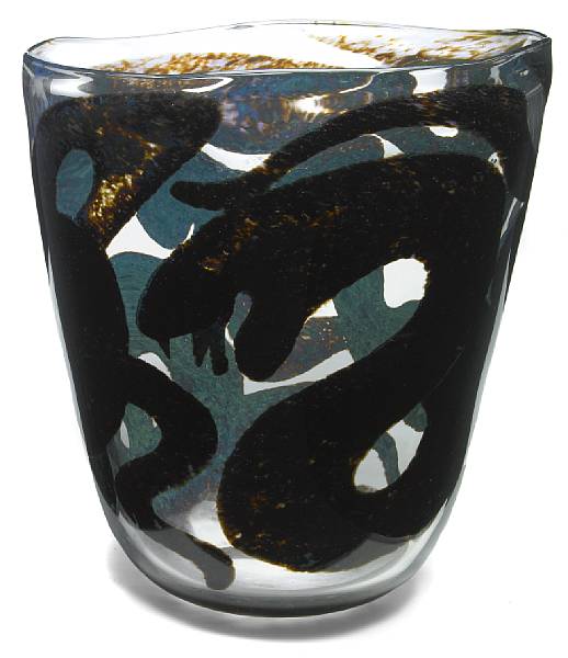 Appraisal: Kerttu Nurminen Finnish born Sea Serpent blown graal glass signed