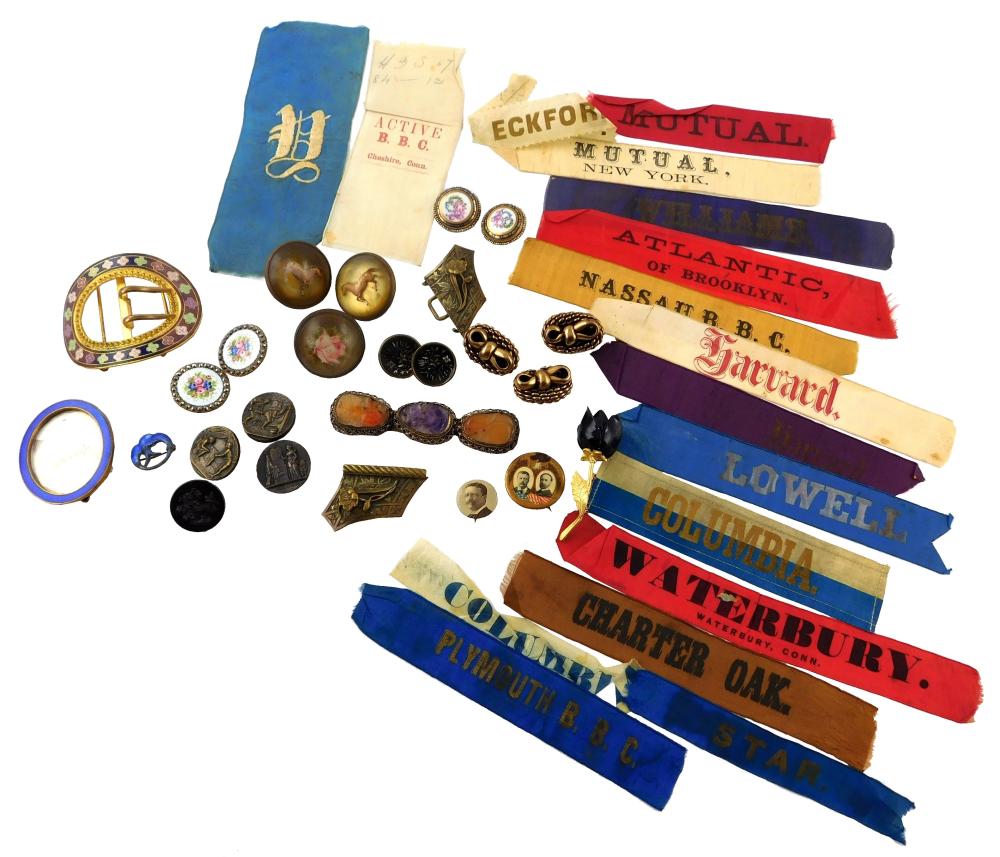 Appraisal: Accessories and ephemera pieces including two Teddy Roosevelt campaign pins