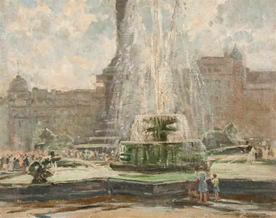 Appraisal: Beatrice Stella Pedder British b ''Trafalgar Square'' oil on canvas