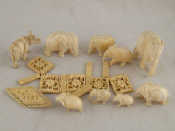 Appraisal: Ivory A group of eight elephants tallest cm and one