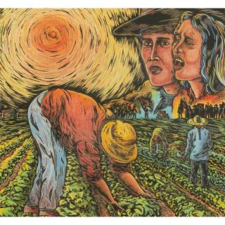 Appraisal: Emmanuel Montoya Print Framed print Farm Workers by Emmanuel Montoya