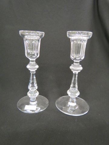 Appraisal: Pair of Waterford Cut Crystal Candlesticks signed excellent