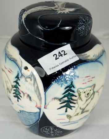 Appraisal: Moorcroft Ginger Jar Cover decorated with Polar Bears for the