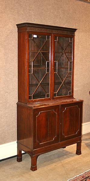 Appraisal: A George III mahogany secretary bookcase second quarter th century