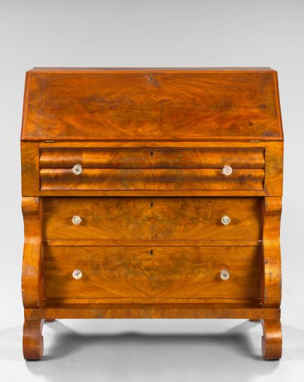 Appraisal: American Late Classical Mahogany and Cherry Slant-Lid Desk second quarter