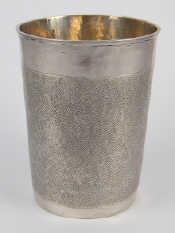 Appraisal: A German silver beaker of good gauge with matted finish