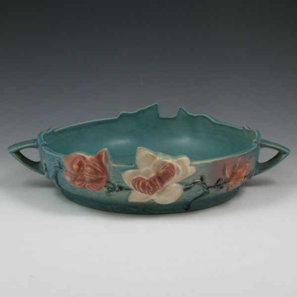 Appraisal: Roseville Magnolia bowl in blue Marked Roseville USA - ''