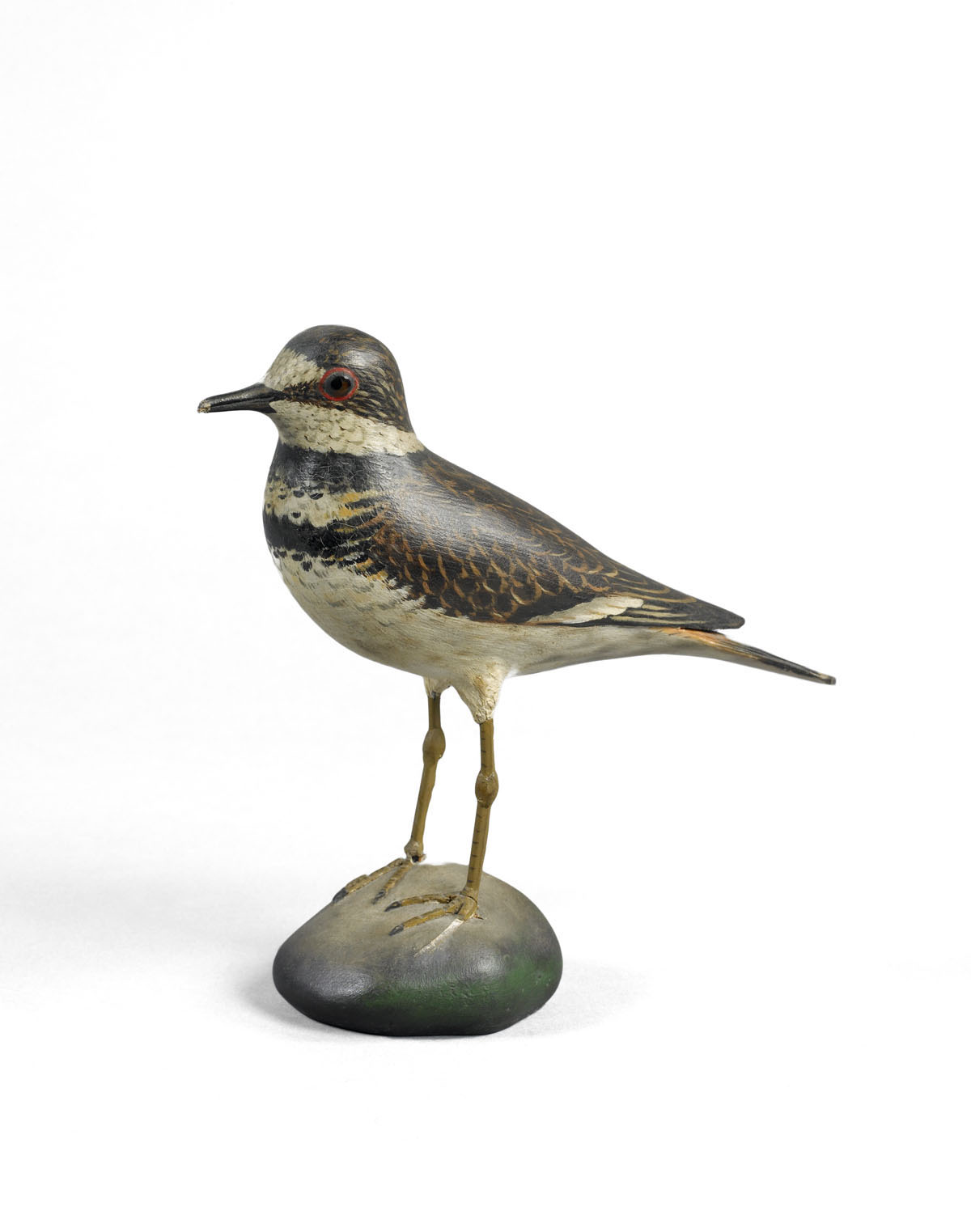 Appraisal: A ELMER CROWELL - CARVED AND PAINTED MANTLE BIRD OF