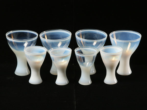 Appraisal: Russel Wright Theme Formal Yamato Glass Set Wine Glasses Cordial