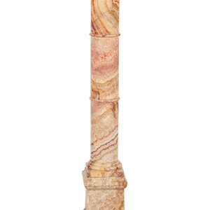 Appraisal: A Continental Onyx Pedestal Height inches Property from the Estate