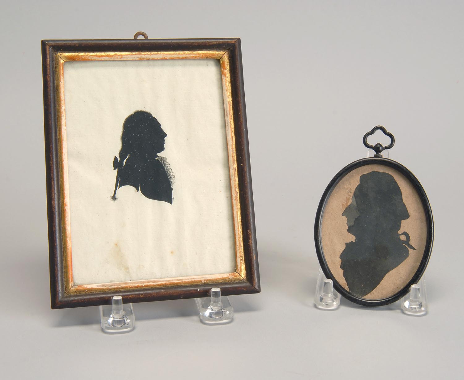 Appraisal: TWO SILHOUETTES OF GEORGE WASHINGTON th CenturyOne is painted with