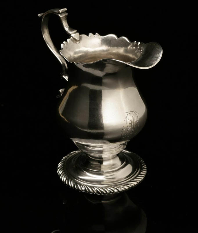 Appraisal: A John Fitch American coin silver cream pitcher A John