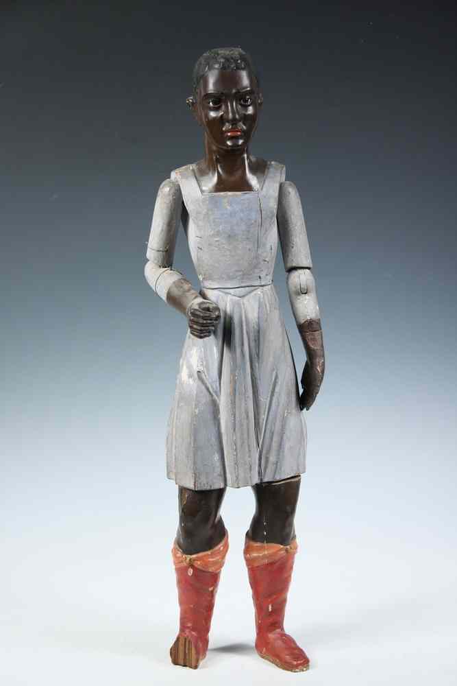 Appraisal: BLACKAMOOR FIGURE - Carved Wood and Polychrome Standing Blackamoor Figure