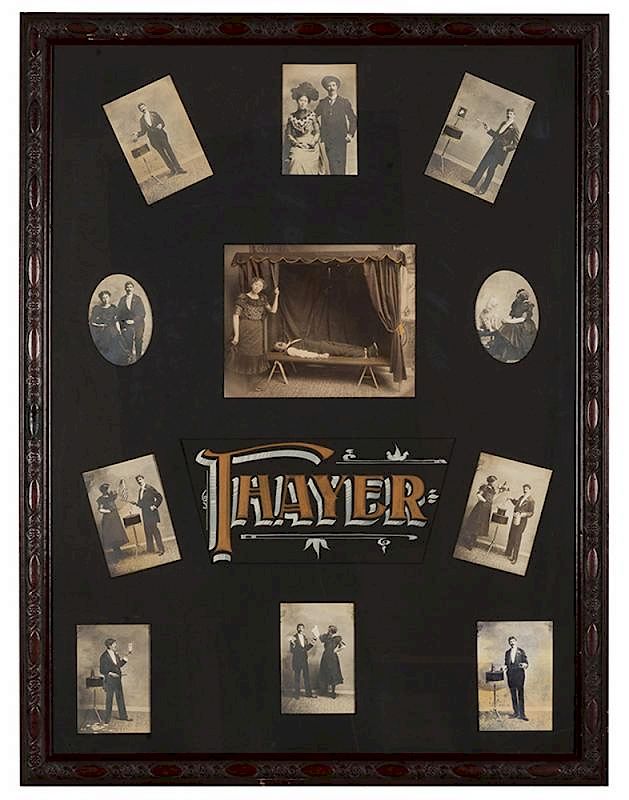 Appraisal: Framed Display of Early Photographs of the Thayers Thayer Floyd