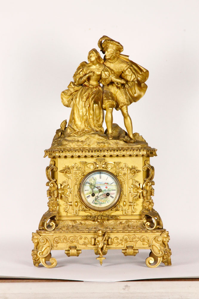 Appraisal: - th C French Brass Shelf Clock th century French